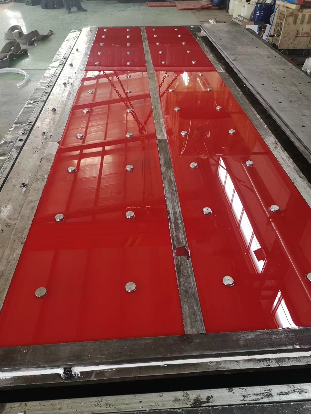 High Impact Resistant Red Polyurethane Pads